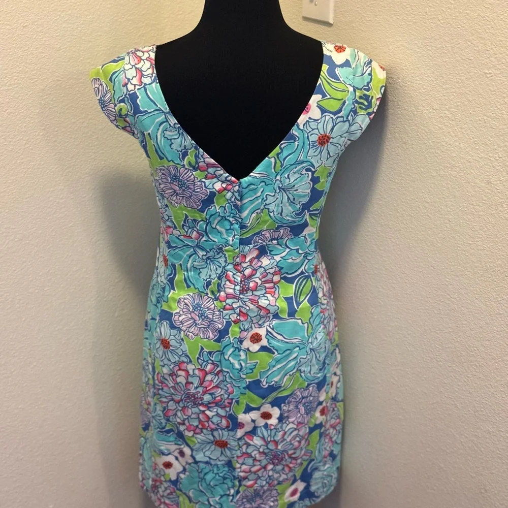 Lilly Pulitzer Allura Mayflower Floral Print Cap Sleeve Dress Sheath 8 $198 - Picture 5 of 11